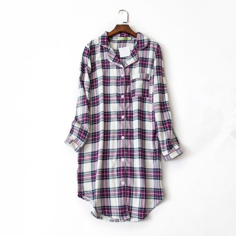 plaid sleep dress