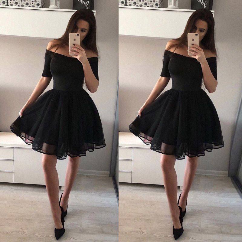 short black semi formal dresses