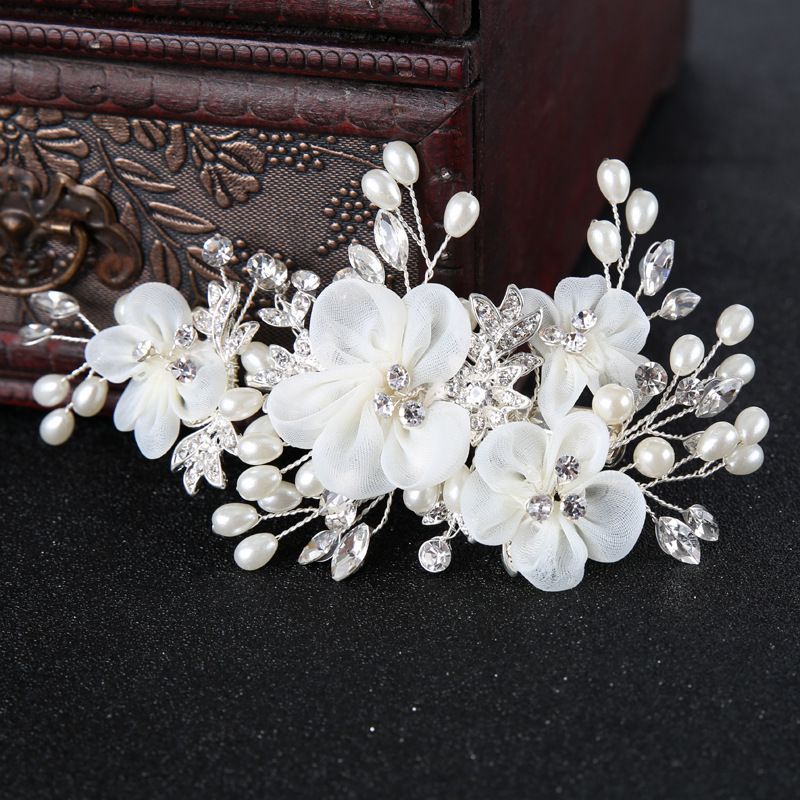 silk flower hair accessories