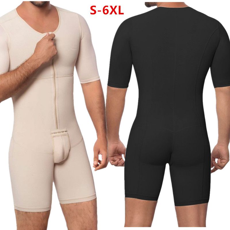 2020 Men Fashion Black And Beige Bodysuit Body Shapers Clothing