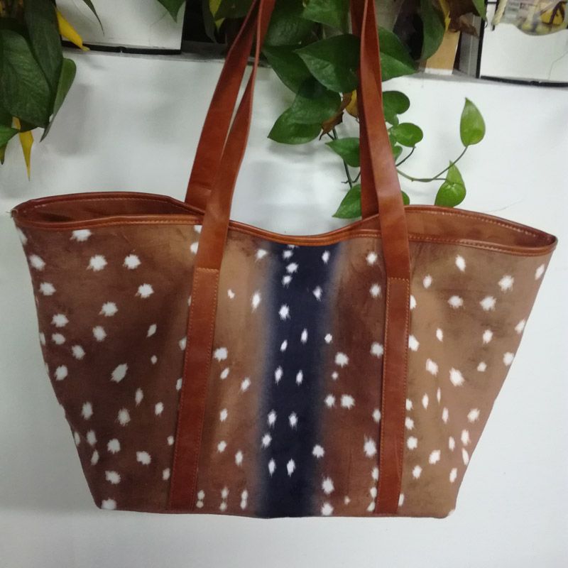 axis deer hide purse