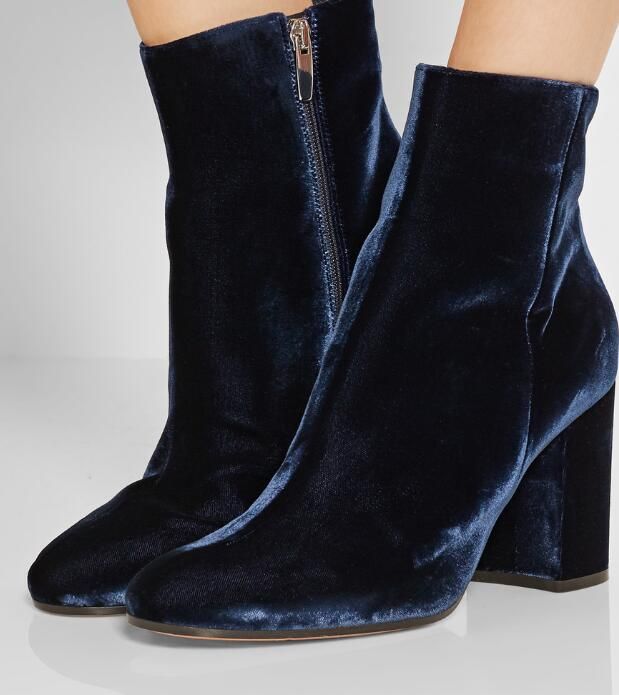 dark blue booties