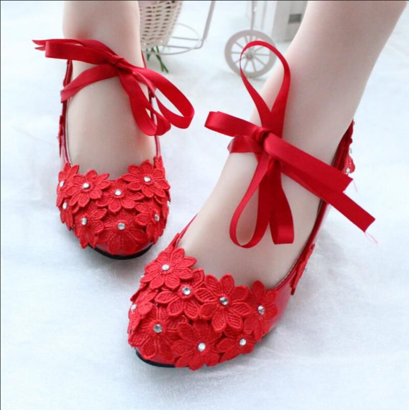 girls red dress shoes