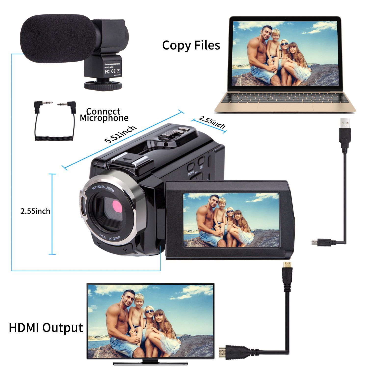Câmara De Vídeo Filmadora 4K Ultra HD Digital Wi Fi Câmera 48.0MP 3.0 Polegadas Touch Screen Night Vision 16X Zoom Digital Recorder Com Microfone De $1.037,3 DHgate