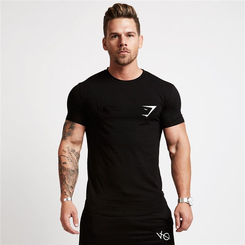 Shark pattern fashionable mens pure cotton Tshirt