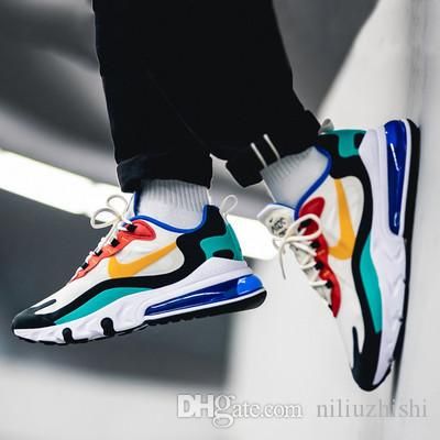 2019 New Air React 270 Triple Black White Ice Blue Bauhaus Maxes