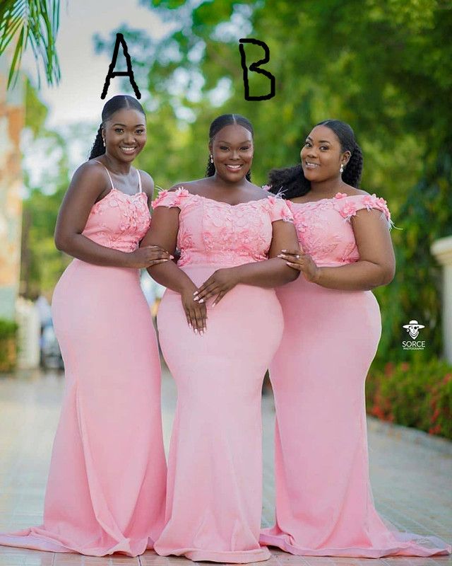 plus size dusky pink bridesmaid dress