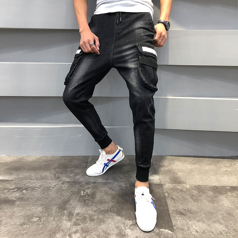 black jeans with side pockets