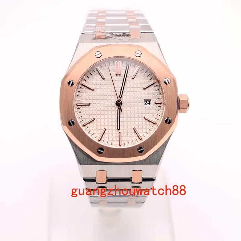 satin al sicak populer royal oak otomatik mekanik hareket saatleri paslanmaz iki sesi beyaz tarihi spor watch bilezik 41mm erkek kol saatleri arama tl140 18 dhgate comda