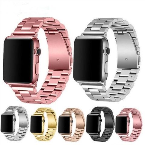 Portero despensa lechuga HOT Banda de metal sólido para Apple Watch 4 3 2 Pulsera Reloj de acero  inoxidable