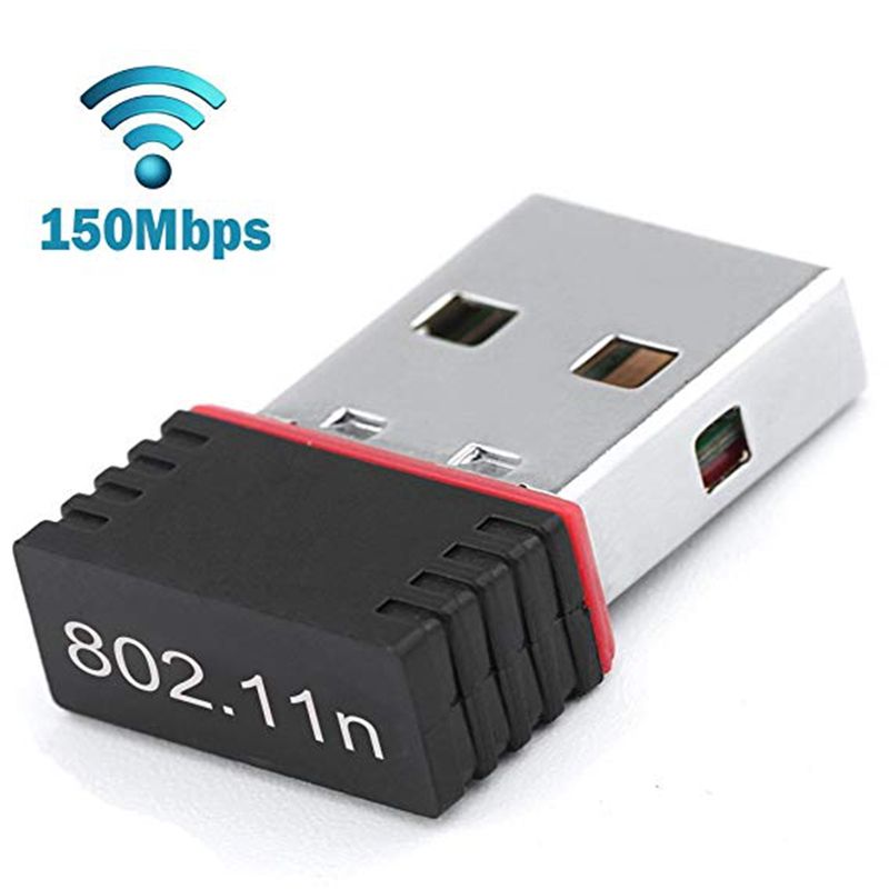 aritmética Dirigir marca Adaptador WiFi 150Mbps USB, tarjeta de red inalámbrica del ordenador  portátil adaptador WiFi Dongle para PC