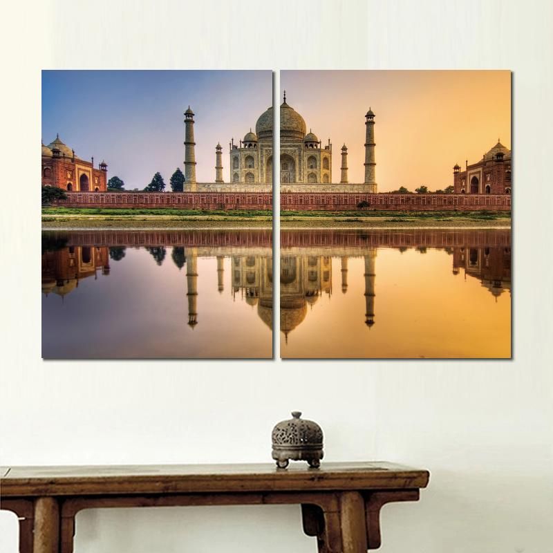 TAJ MAHAL INDIA CANVAS PICTURE PRINT WALL ART HOME DECOR FREE DELIVERY