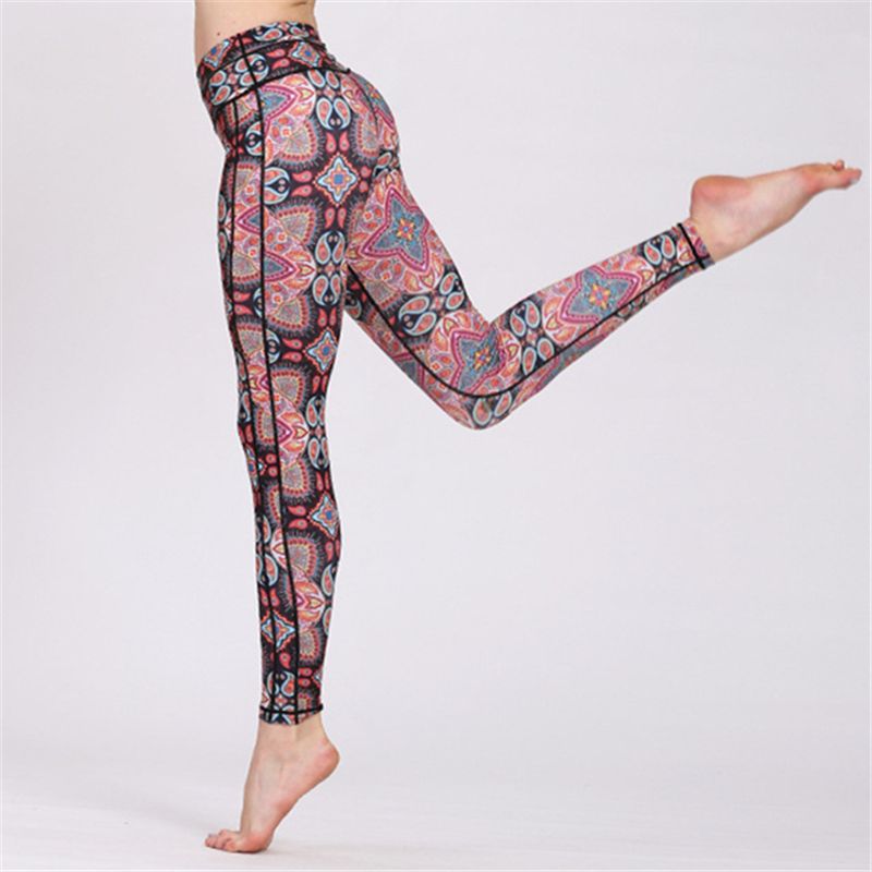 De secado rápido Mujeres Pantalones Yoga Sport Pantalón a mitad de las señoras de las polainas de Deportes 