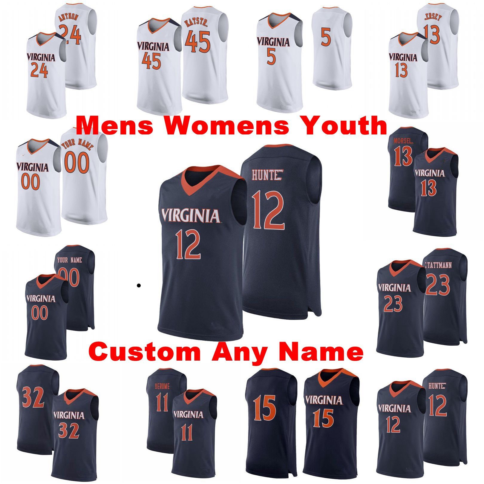 2020 Virginia Cavaliers Jerseys Sam Hauser Jersey Jay Huff Austin