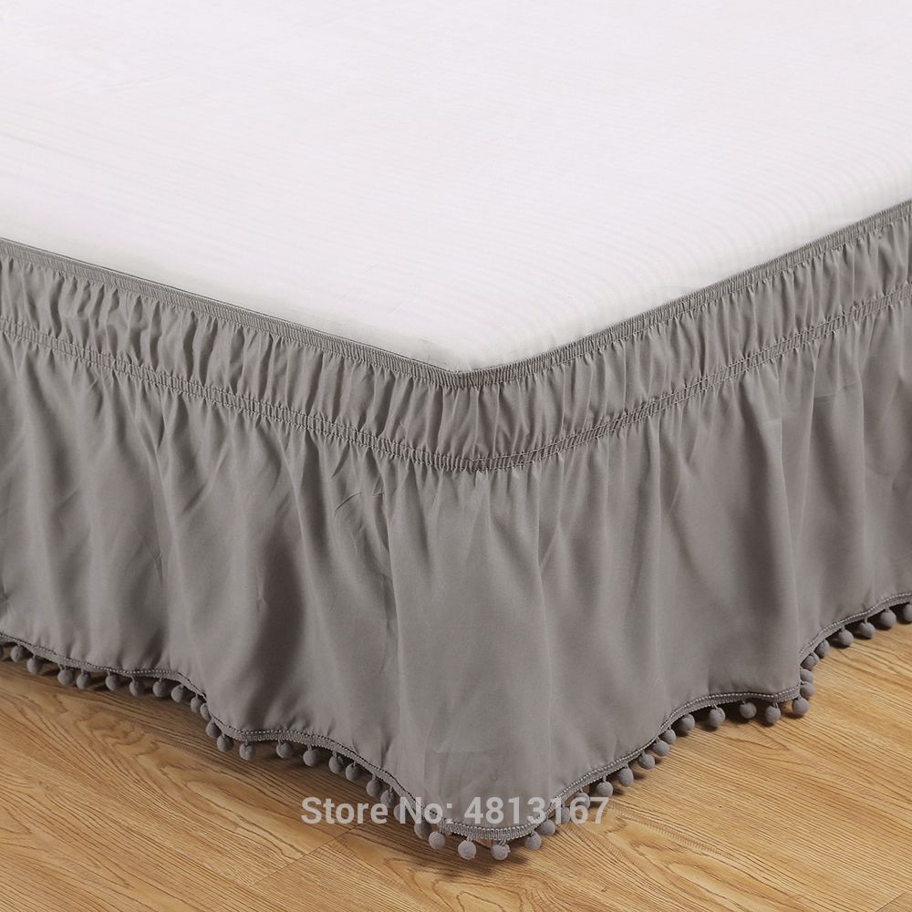 elastic bed skirt queen size