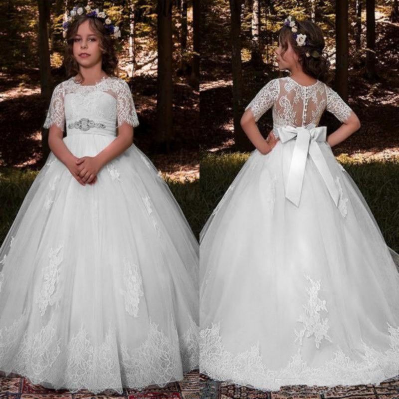 lace flower girl dresses uk