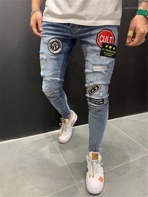 Compra Parches Jeans Masculino Con Paneles Estiramiento Flaco Lápiz De Los  Pantalones De Moda Homme Street Style Jeans Para Hombre Del Diseñador  Agujero Barato | Entrega Rápida Y Calidad | Es.Dhgate
