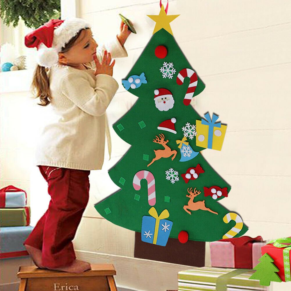 Festive Or Party Supplies Diy Felt Christmas Tree Set With