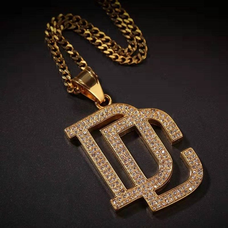 Ied Out DC Letter Pendant Necklaces For 