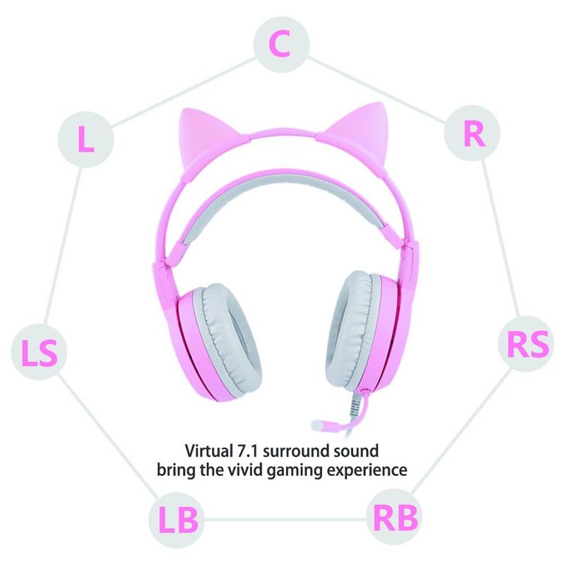 Somic G951 Virtual Surround Sound Headsets Led Cat Ear Headphones With Mic For Computer Pc For Women Kids Waterproof Headphones Best Bluetooth Earbuds From Eltech 48 25 Dhgate Com