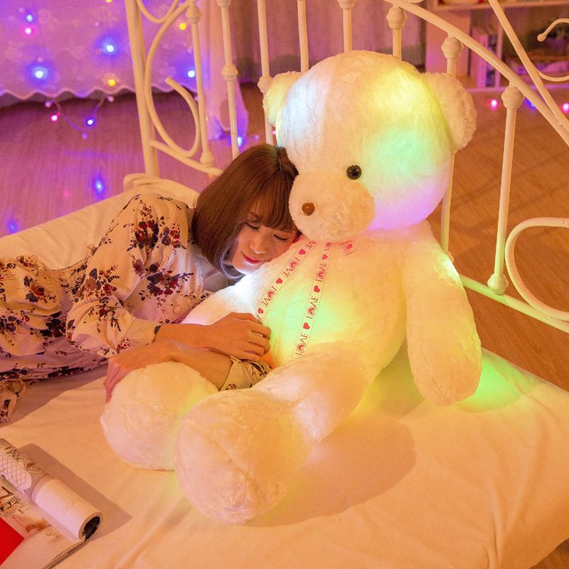 Plush Toys For Girls Baby LED Light Up Soft Stuffed Teddy Bear Kids Xmas Gift UK