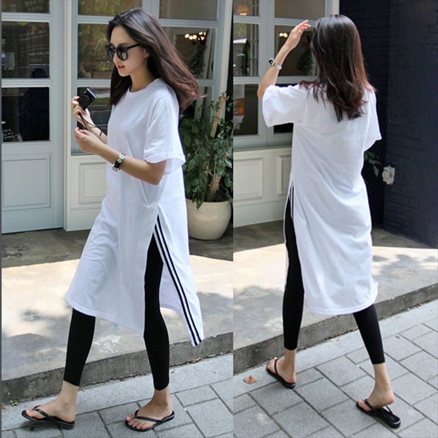large white t shirt dress