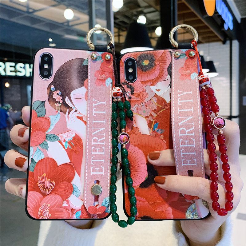 Chinese Ancient Classical Beauty Wristband Kickstand Mobile Phone Case