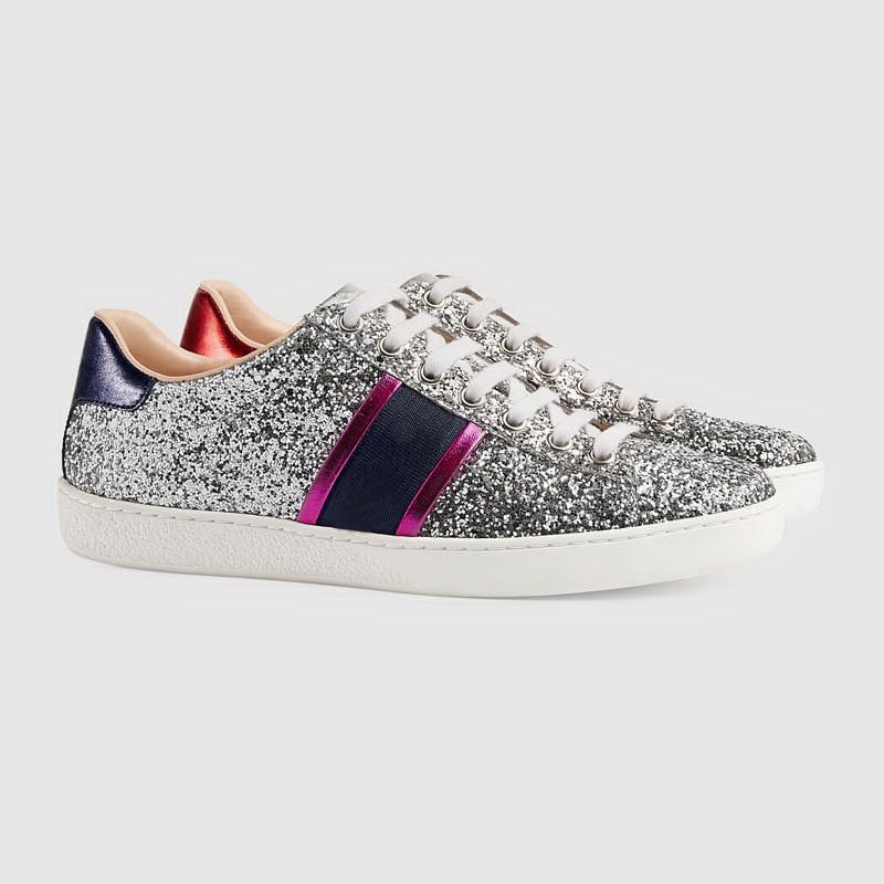 womens pink glitter sneakers