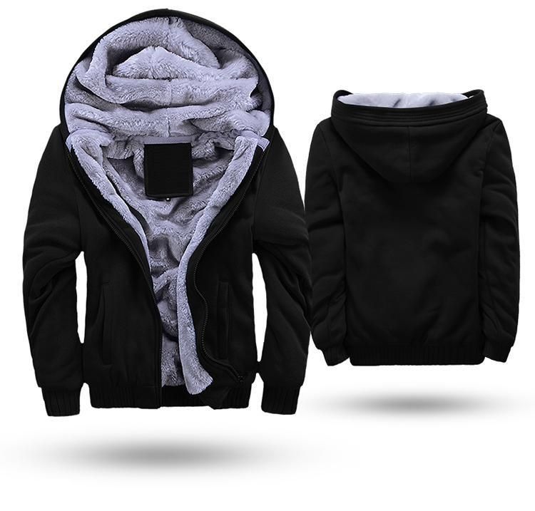 thick black sweatshirt