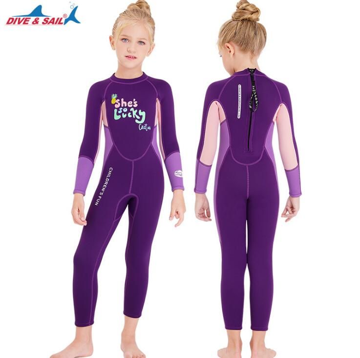 2.5mm Neoprene Wetsuit Kids Boys//Girls Diving Wet Suit Child Swimwear One-piece