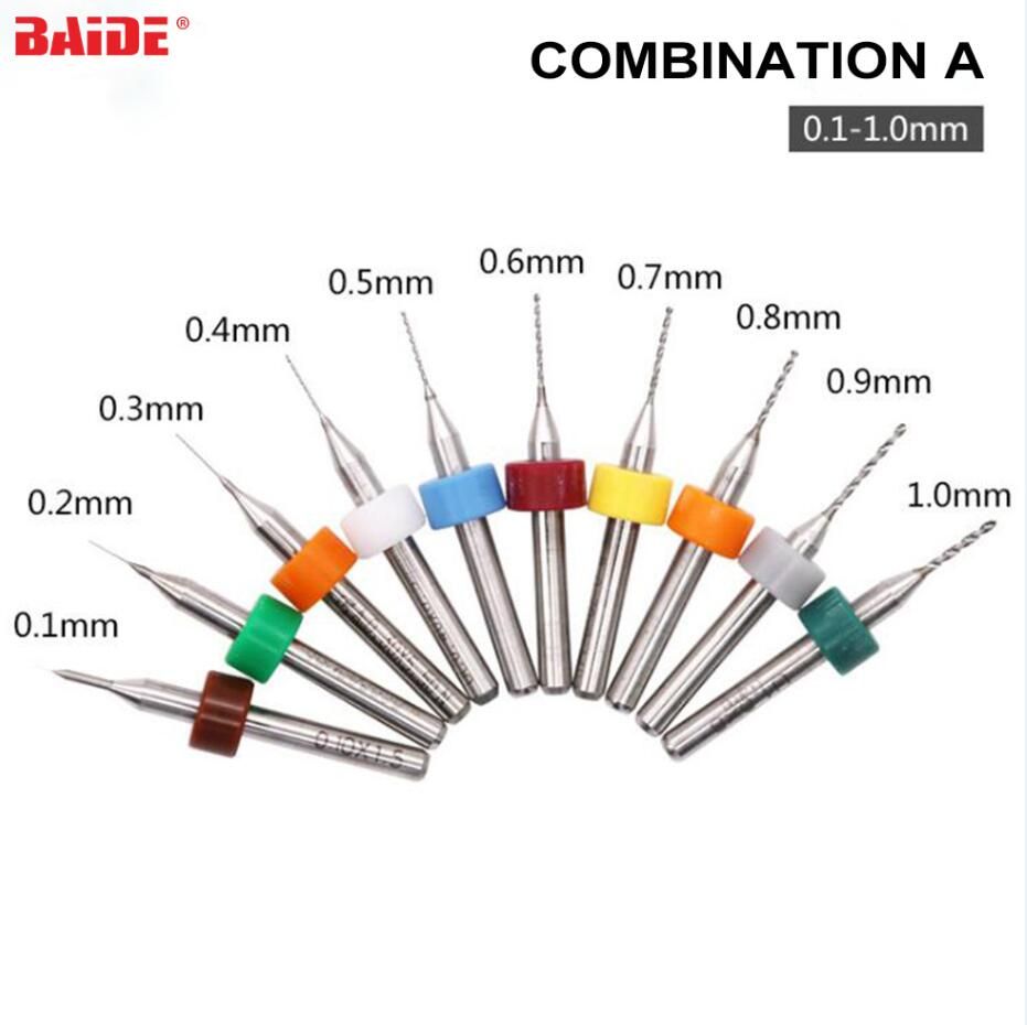 10 stück pcb cnc druckplatine hartmetall micro bohrer gesetzt 0,3-1,2mm