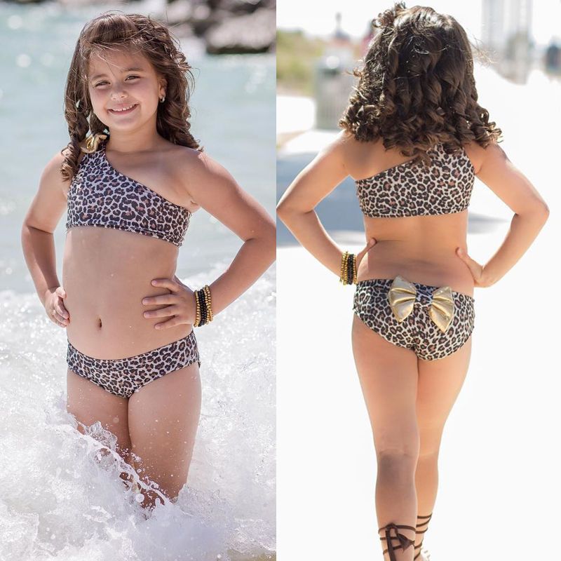2019 Kids Baby Girl Bikini Suit Navy 3pcs Set Swimsuit Swimwear Bathing Swimming