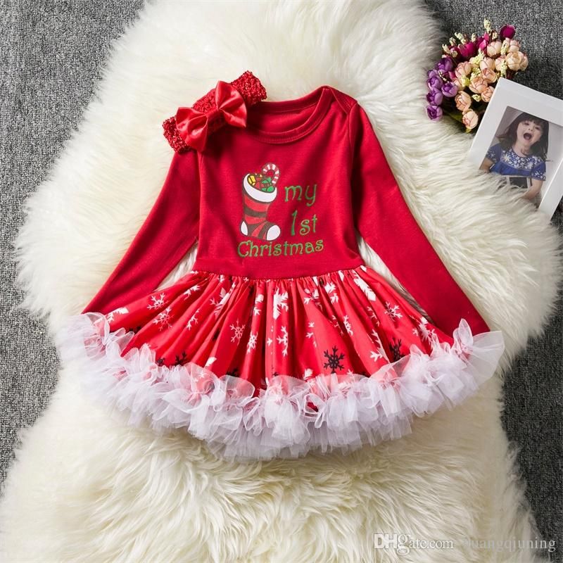 baby's first christmas dress