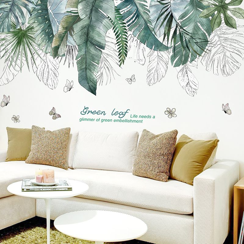 Shijuehezi Tropical Tree Leaves Wall Stickers Diy Plant Decals For Living Room Bedroom Decoration Home Decor Sticker Huge - Leaf Wall Decals Shijuehezi Tropical Tree Leaves Wall Stickers Diy Plant Decals For Living Room Bedroom Decoration Home Decor Sticker Huge - Leaf Wall Decals