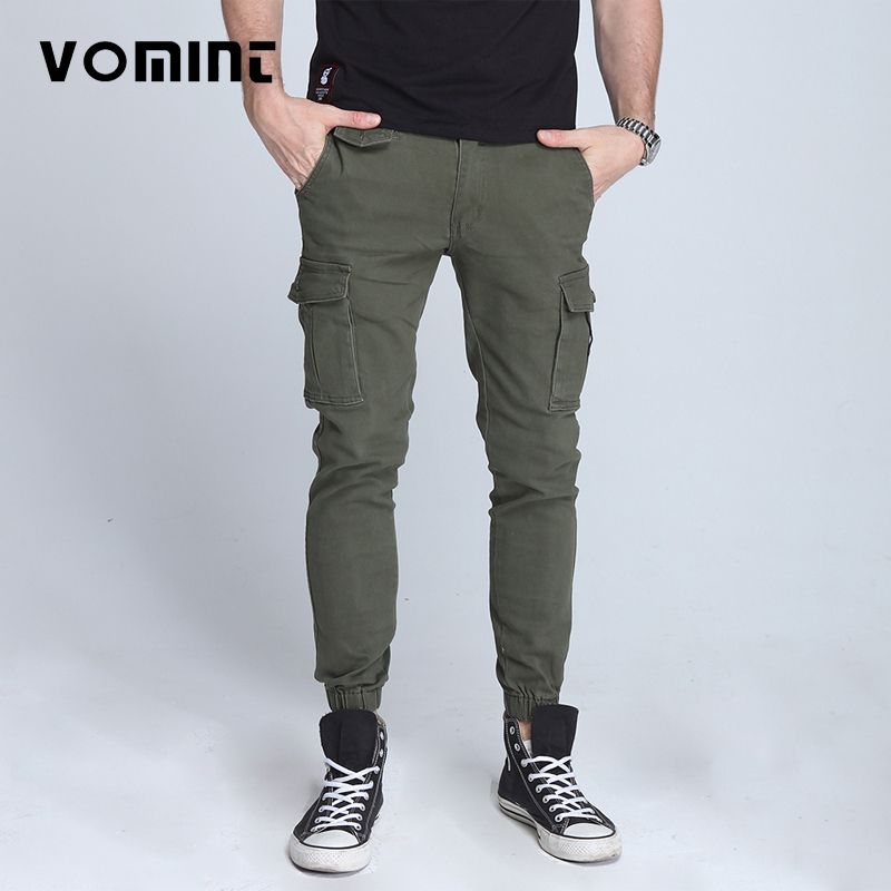 skinny khaki cargo pants mens