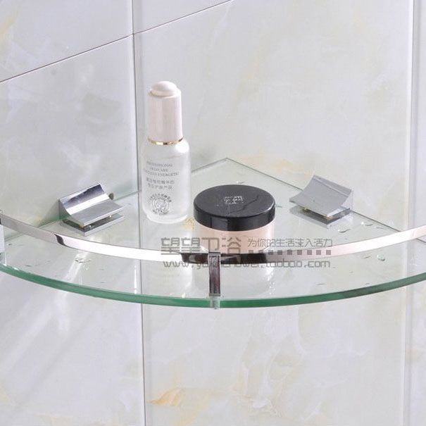 chrome corner shelf bathroom