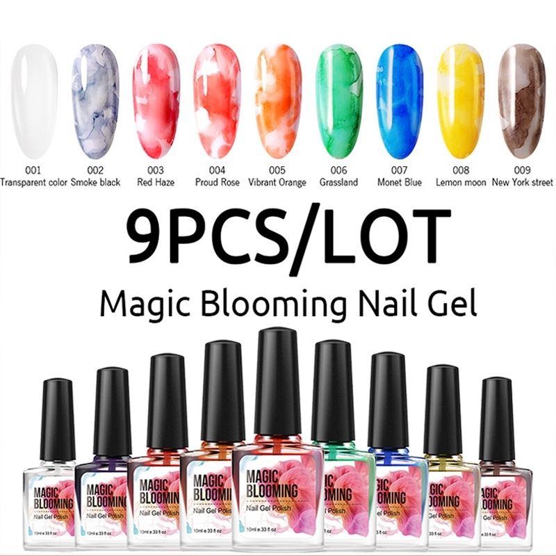 Nail Blossom Gel Polish Magic Blooming Flower Watercolor Varnish