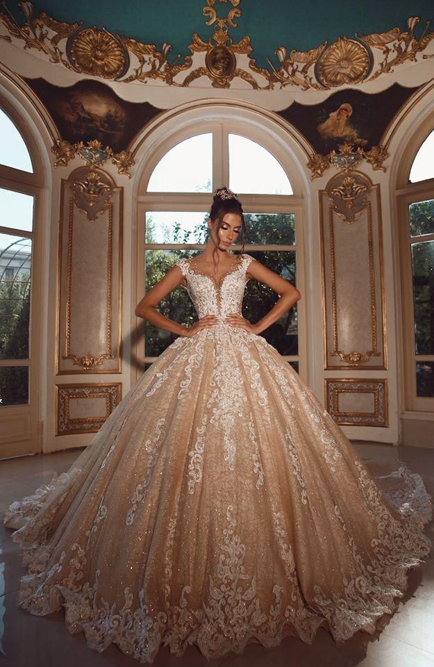 Champagne Ball Gown Wedding Dresses ...