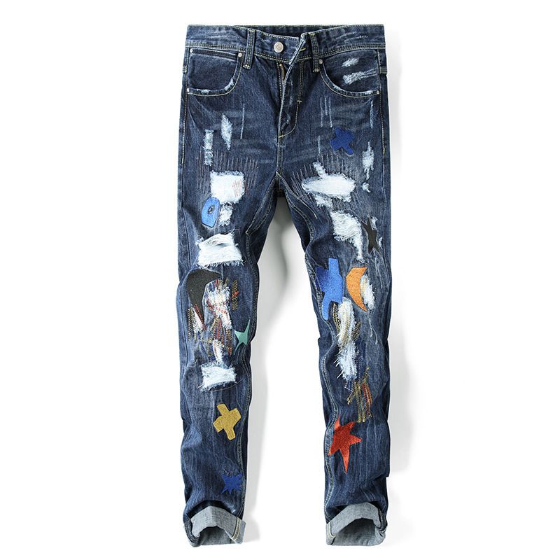 Compra Mens 2020 De Lujo De Diseño De Ropa Jeans Para Hombres Motorista  Denim Pantalones Pitillo Moda Jeans Rotos Hip Hop Rock Revival Pantalones  Para Hombre De Diseño Barato | Entrega Rápida