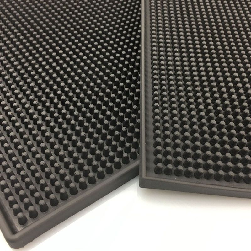 Rubber Rectangular Bar Cup Mat Non-Slip Tray Beer Drink Bars Service Mat