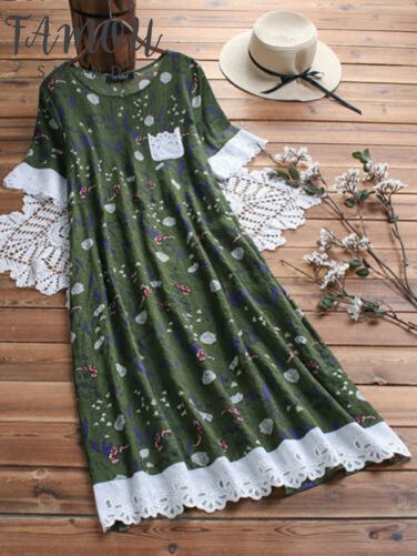 womens cotton midi dress