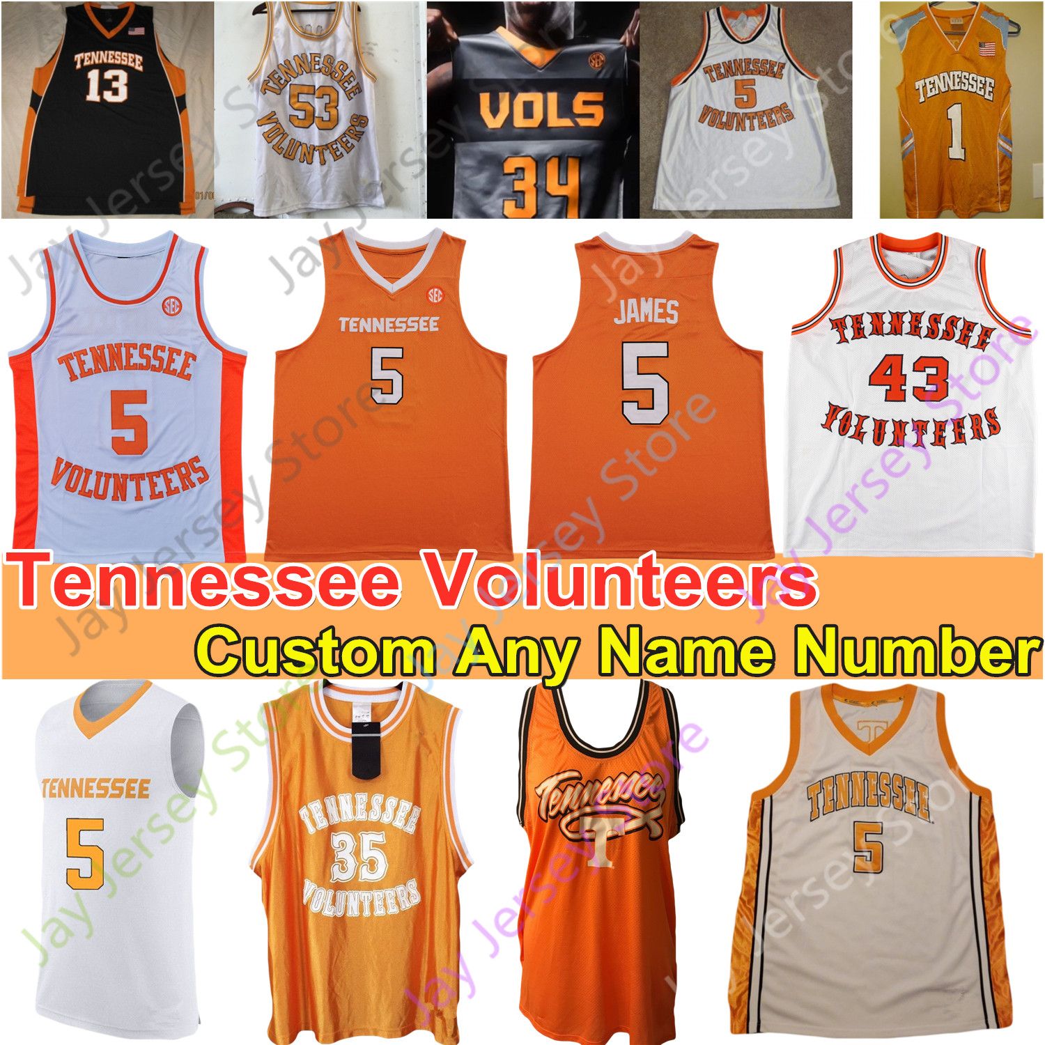 tennessee vols basketball jersey