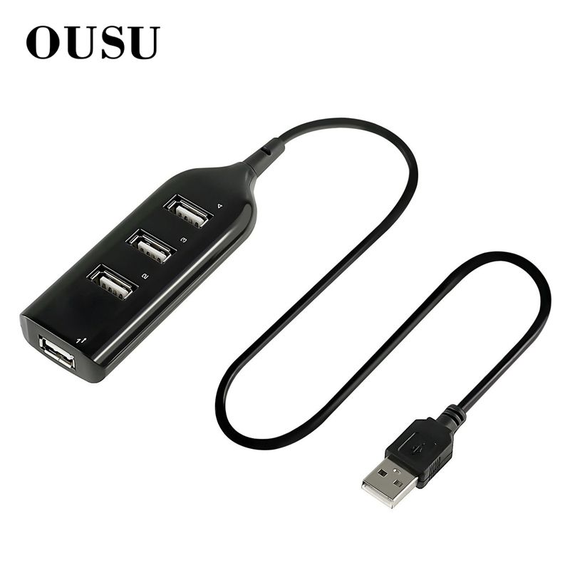 Multiple USB 2.0 Hub High Speed 4 Ports Adapter For PC Accessory