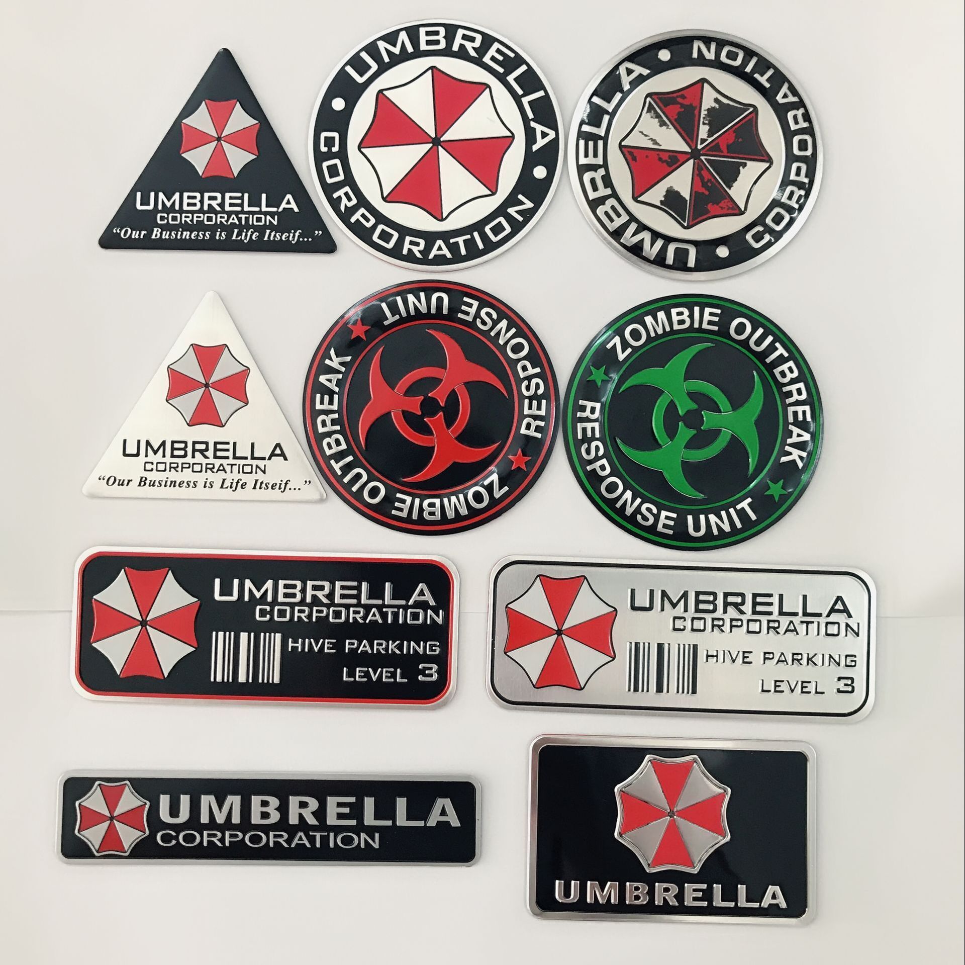 2 Stück Auto Car Emblem Abzeichen Aufkleber Sticker Für Umbrella