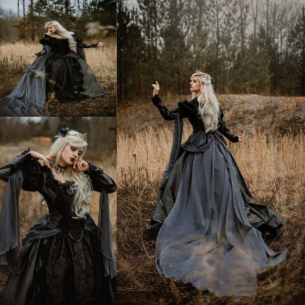 plus size gothic wedding dress