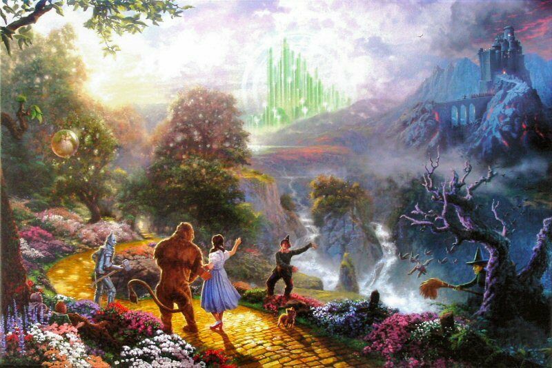 2020 Thomas Kinkade Wizard Of Oz Dorothy Discovers The Emerald
