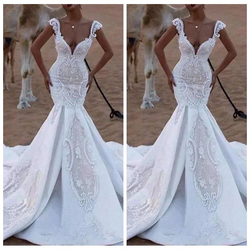 Vestidos De Noiva Baratos Estilo De Moda Europeu Slim Sereia Vestidos De Casamento Lace Jardim Longo Lardo Vestidos De Casamento Vestidos Nupciais Formal 2021 Modesto Africano Fotos De Vestido De Noivas De