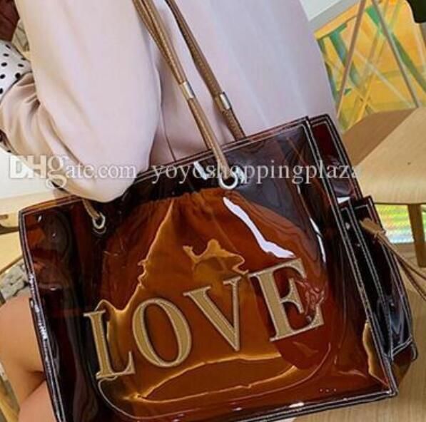 clear designer tote