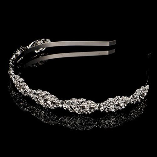 Women Girls Crown Crystal Headband Headwear Ornament Rhinestone Hair Band UK