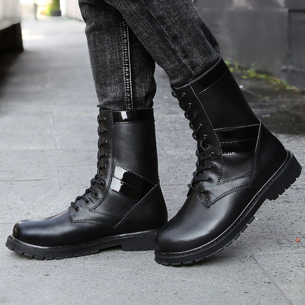 botas negras hombre largas